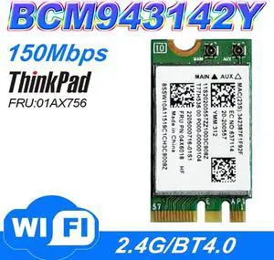 Broadcom BCM43142  1x1BN+BT4.0 PCIE M.2 WLAN For Lenovo G40 G50 Z50 FRU 04X6018 20200557 WIFI  card