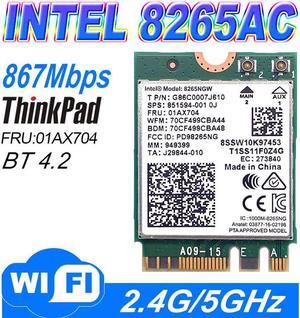Dual Band Wlan For Intel 8265NGW Wireless-AC 8265 NGFF 802.11ac 867Mbps WIFI 802.11ac Wi-Fi + Bluetooth 4.2 Card 2.4G/5G
