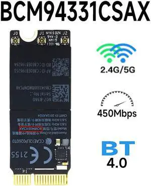 Broadcom Bcm94331csax Bcm94331csdax Bcm4331 Bluetooth Wireless Wifi Card Module 802.11 N for Laptop A1398