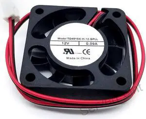 authentic for TD4010X-H-12-BPLL DC 12V 0.09A 1.08W 6500RPM 4010 4cm 40*40*10mm 2 Wires Speed measurement Fan