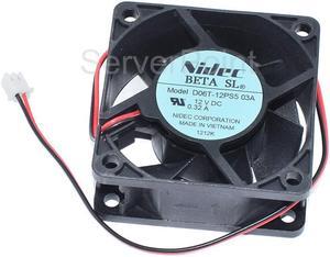 D06T-12PS5  DC12V 0.32A 2-Pin Square Cooling Fan
