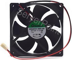 For  EE92251S1-0000-A99 DC 12V 2.0W 90x90x25mm Server Cooler Fan