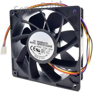 for Delta QFR1212GHE QFR1212GHE-PWM 4P 12V 2.7A 12038 Server cooling fan 120*120*38mm for Bitcoin Miner