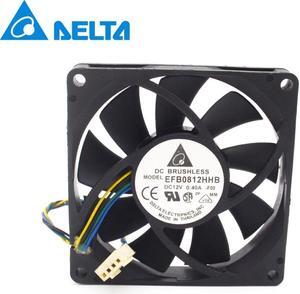 1pcs  EFB0812HHB 8015 80mm 80*80*15 12V 0.40A PWM speed adjustable cooling fan for delta