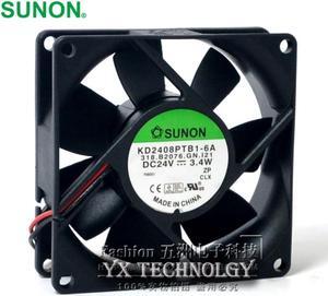 KD2408PTB1-6A DC 24V 3.4W 8025 80*80*25mm 80mm 4900RPM Computer Blower Cooling Fan for SUNON