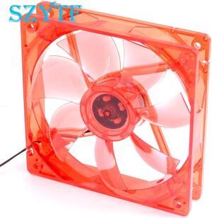 12025 12V 4Pin DC Red Light 120MM 12CM 120MMx120MMx25mm PC Comptuer LED cooling 12v Fan