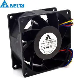 Hot sell 8cm 80mm 8038 12V 1.35A FFB0812EHE dual ball bearing PWM cooling fan speed control for delta Hot sell 8cm 80mm 8038 12V 1.35A FFB0812EHE dual ball bearing PWM cooling fan speed control for delta
