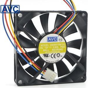 1pcs DS08015B12U 12V 0.60A 80*80*15 PWM 80mm chassis computer cooling fan for AVC
