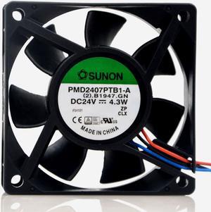 1pcs PMD2407PTB1-A 70mm fan 24V 4.3W 5.0W 7020 3-wire inverter cooling fan