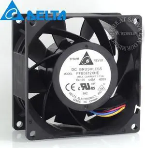 For Delta fan PFB0812XHE 8038 cooling fan 12V 4.65A 8CM wind capacity