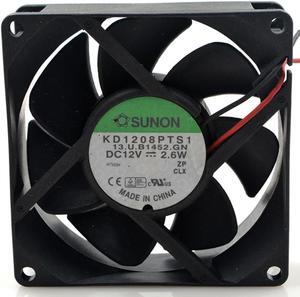 KD1208PTS1 12V 2.6W 8CM 8025 80mm chassis power supply cooling fan  80*80*25mm