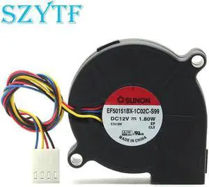 1pcs EF50151BX-1C02C-S99 5015 50mm 550*50*15mm fan 12V 1.8W Turbine Cooling Fan