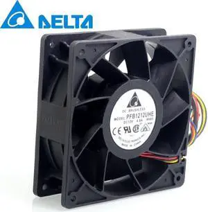 1pcs  120*120*38mm PFB1212UHE 120mm 12V 4.8A 12038 4 wire double ball cooling fan for delta violence