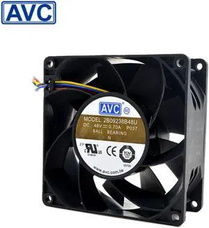 For AVC  92*92*38 2B09238B48U 9238 92mm 48V 0.7A 4-wire radiator cooling fan with Terminal converter