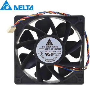 1pcs QFR1212GHE QFR1212GHE-PWM 4P 12V 2.7A 12038 Server Cooling Fan 74Y5220 120mm 120*120*38mm for belta Bitcoin Miner