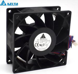 For Delta 9038 9cm 90mm FFB0912EHE-FOO 12V 1.5A dual ball bearing cooling fan violence 90*90*38mm