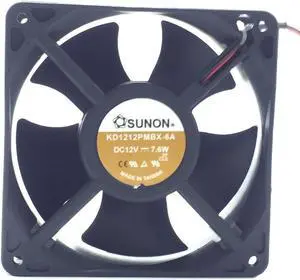1pcs KD1212PMBX-6A 12038 120mm 120*120*38MM 2 wire fan  7.6W server inverter axial cooling fan for SUNON
