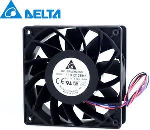 Fan 120mm best FFB1212EHE 120x120x38mm super large volume 3A violence 200CFM 3 lines cooling fan for delta