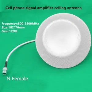 Cell phone signal amplifier ceiling antenna 800-2500MHz dual band N female Omnidirectional ceiling 12db gain 30cm cable antenna