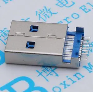 100pcs 3.0 A male USB A type male USB plug sink plate USB interface 3.0 high-speed transmission