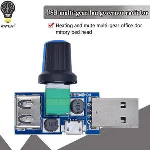 DC 4V-12V 5W XY-FS USB Fan Stepless Governor USB Fan Speed Controller Multi-Gear Auxiliary Cooling Tool