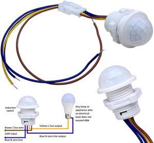 PIR Motion Sensor Switch 220V 110V Infrared Human Body Motion Detector Auto Control Switch Controller Connect Strip Light Bulb