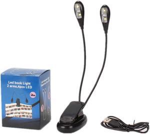Flexible Reading LED Book Light Ebook Book Reader USBNight Light Clip-on Beside Bed Table Desk Lamp PC Phone Lighting