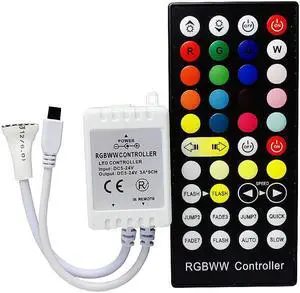 DC5-24V 20A 6Pin Mini 40Keys IR Remote Controller Dimmer Switch  For SMD 5050 RGB+CCT LED Strip Lights
