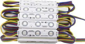 20Pcs/lot 0.5W/Chip Ultra Bright LED Module light RGB Strip Light Lamp SMD 5050 Bead Chip diy DC 12V Waterproof Module lighting