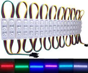 12V RGB LED Module Injection Lens SMD 5050 Super Bright Advertising Light Changeable Color Waterproof Sign Backlight 20Pcs/Lot