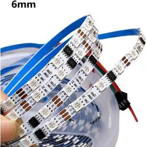6mm Width GS1903 Flexible Pixel LED Strip DC 12V SMD 5050 RGB IC 
60Leds/m 5M Addressable Programmable Dream Color Tape Light