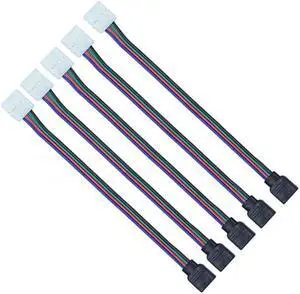 100Pcs/Lot 4Pin RGB LED Strip Connector Wire Female Cable Welding Extension Connector For RGB Non-Waterproof LED Tape Light