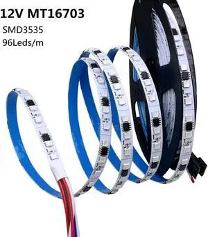 12V MT16703 Led Strip Light 4Pin Addressable RGB LED Lights WS2815 Updated  IP30 96Leds/m SMD3535 Smart Led Tape For Room Decor
