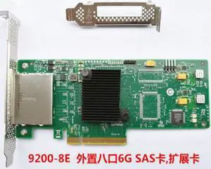 LSI00188 9200-8e 8Port External 6Gb/s PCI Express 2.0 X8 SAS/SATA Controller Card,SAS Cable not included