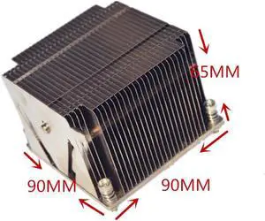 Heatsink CPU Cooler 2U 2011 pin CPU cooling Processor Square server radiator Passive 3 copper tube heat sink