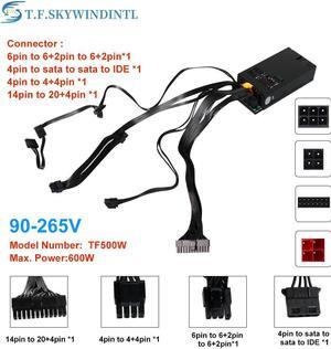 1U Flex PSU 600W ATX ITX Power Supply Server Game Gaming Desktop Computer PSU 110V 220V Full Moulder Switching 550W