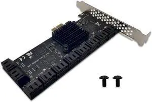 Chia Mining Riser PCIE SATA Expansion Card PCI Express 1X to 20 Ports SATA 3.0 6Gb Controller Adapter for PC Computer