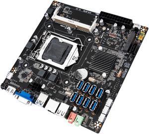 8 GPU ATX B75E Mining Motherboard CPU Crypto  MSATA CPU FAN Ethereum Bitcoin Riserless LGA1155 With 8* USB 3.0 Support DDR3