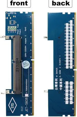 Laptop DDR4 RAM Adapter Card DDR4 SO DIMM to DIMM Memory RAM 4-Layered PCB Design Desktop DIMM Memory RAM Connector Card