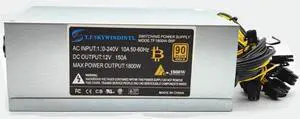 1800W psu Ant S7 A6 A7 S7 S9 L3 BTC miner machine server PSU mining board power supply 12V For Ethereum Coin