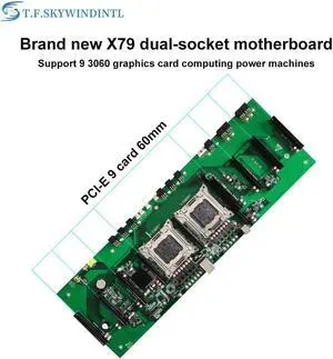x79 lga 2011 motherboard mining 60MM BTC 2 dual CPU Desktop Computer Server X79 Cooler Support 9 GPU 3060 3070 3080