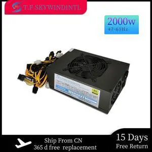 2000W PC Power Supply for Miner 2000W ASIC Mining PSU  PSU Antminer Bitmain 2000w Power 6+2PIN 6PIN Antminer T9 ETH PSU antminer
