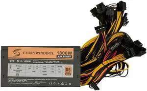 1800W PC 80 plus GOLD Computer Mining Switching Power Supply Modular Gaming Power Supply Support 6 Pieces Graphics Card bitcoin