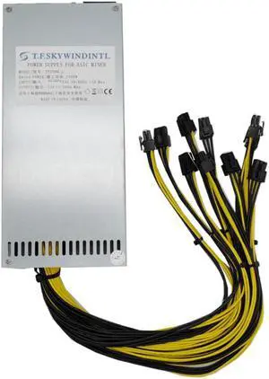 ATX 12V 90V-240V 2400W 2500W 2U PSU BTC ETH Mining Machine Power Supply 10x6Pin For Bitcoin Asic mining machines