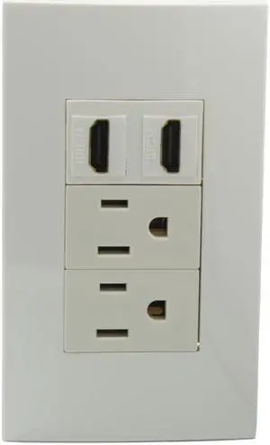 120 X 70 wall plate with 2 X US power socket, 2 X HDMI Support Customization