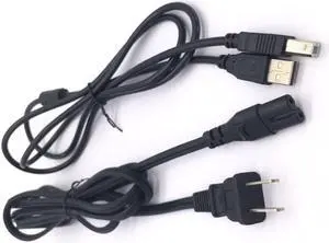 USB Cable+Power Cord Printer for Epson Workforce 845 WF2660 WF2540 WF3540 WF3620