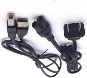 USB Cable+Power Cord Printer for Canon Pixma MP4700 MG3500 MX392 ix6820 MX922
