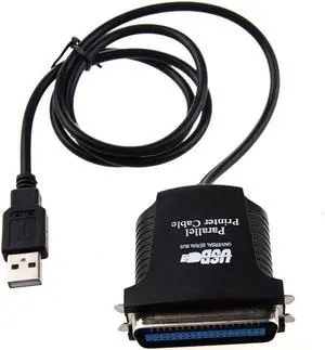 USB  printer parallel port 36pin male conversion cable Black