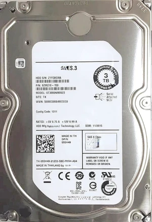 For Dell 055H49 55H49 ST3000NM0023 3T 7.2K 3.5 SAS 128M hard drive For Dell 055H49 55H49 ST3000NM0023 3T 7.2K 3.5 SAS 128M hard drive