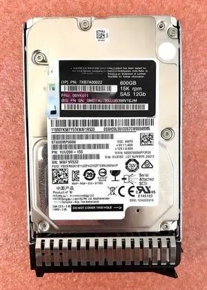 For Lenovo SR650 SR550 7XB7A00022 00YK011 600G 15K 2.5 Hard Disk